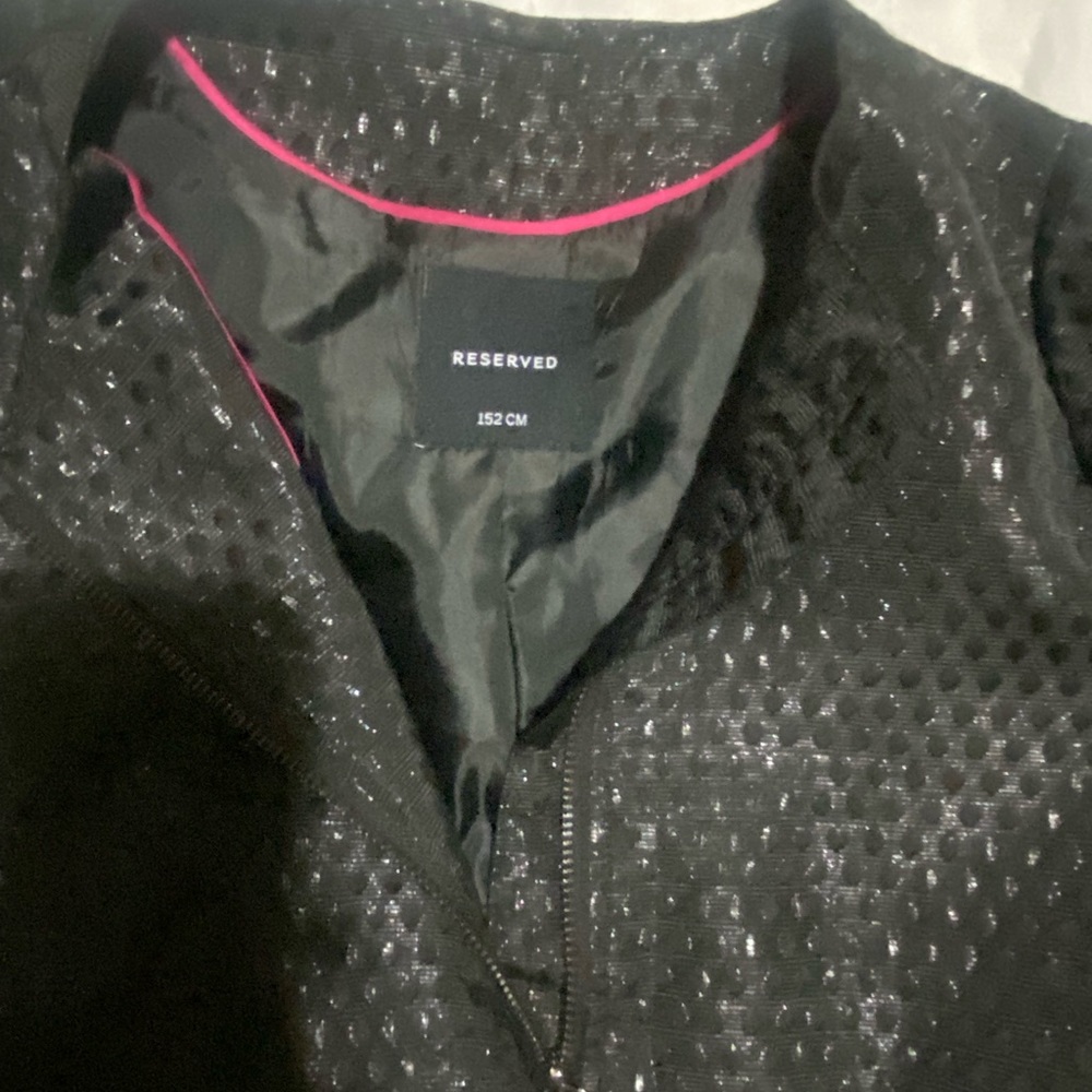 Girls black reserved jacket size 12
